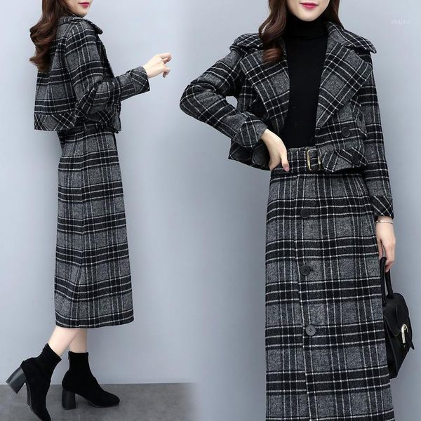 two piece dress 2 sets short blazer + midi skirt ladies work long suits womens grey plaid outfits female business, White
two piece dress 2 sets short blazer + midi skirt ladies work long suits womens grey plaid outfits female business, White