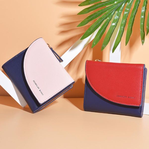 wallets women ms small wallet short coin purse korean personality splice hit color zipper cute card holder multiple position, Red;black
wallets women ms small wallet short coin purse korean personality splice hit color zipper cute card holder multiple position, Red;black
