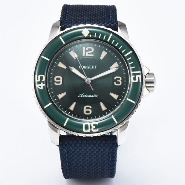 wristwatches 45mm men's automatic retro watch super green luminous canvas strap stainless steel case mechanical clock, Slivery;brown
wristwatches 45mm men's automatic retro watch super green luminous canvas strap stainless steel case mechanical clock, Slivery;brown