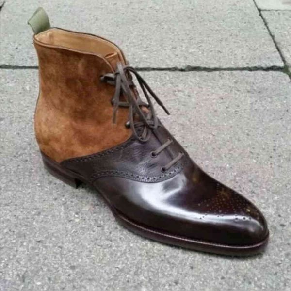 dress shoes nova moda masculina couro do plutônio costura camurça falso laço acima botas de tornozelo alto bloco negócios esculpida tamanho, Black
dress shoes nova moda masculina couro do plutônio costura camurça falso laço acima botas de tornozelo alto bloco negócios esculpida tamanho, Black