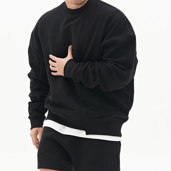 men's hoodies & sweatshirts fashion men sweatshirt 2021 autumn solid color o-neck cotton korean loose plus size youth fall shoulder pul, Black
men's hoodies & sweatshirts fashion men sweatshirt 2021 autumn solid color o-neck cotton korean loose plus size youth fall shoulder pul, Black