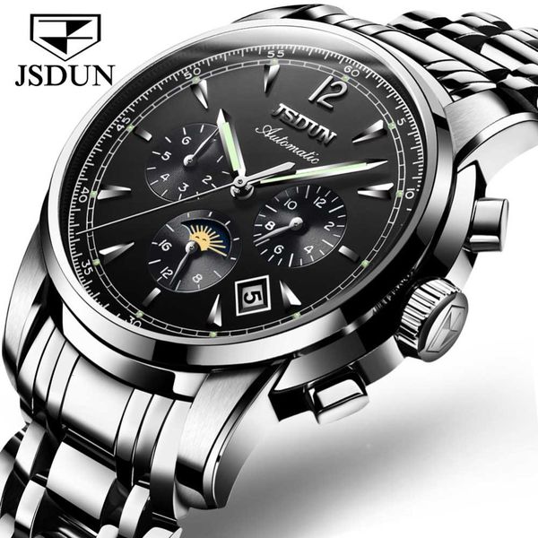jsdun automatic men's watch luxury rvs sapphire mechanical es men's waterproof relogio masculino, Slivery;brown
jsdun automatic men's watch luxury rvs sapphire mechanical es men's waterproof relogio masculino, Slivery;brown