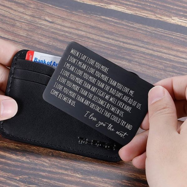 wallet insert card gifts for him men husband from wife girlfriend valentine anniversary birthday gifts for groom fiancedio chan contact, Slivery;golden 
wallet insert card gifts for him men husband from wife girlfriend valentine anniversary birthday gifts for groom fiancedio chan contact, Slivery;golden