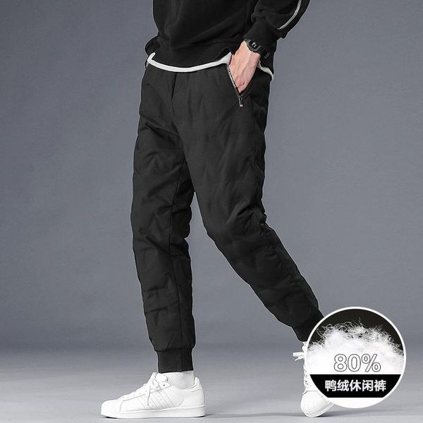 wholesale winter men's thickened down trousers large plush outdoor leisure sports warm casual pants, Black
wholesale winter men's thickened down trousers large plush outdoor leisure sports warm casual pants, Black