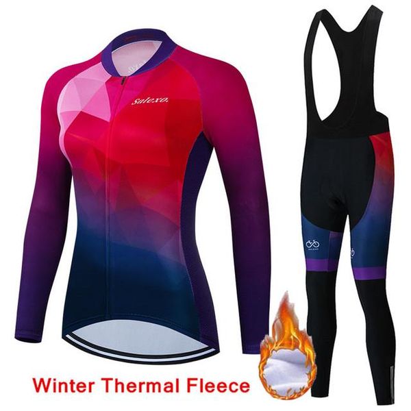 racing sets women's winter cycling suit warm fleece long sleeve mountain bike maillot ropa ciclismo, Black;blue
racing sets women's winter cycling suit warm fleece long sleeve mountain bike maillot ropa ciclismo, Black;blue
