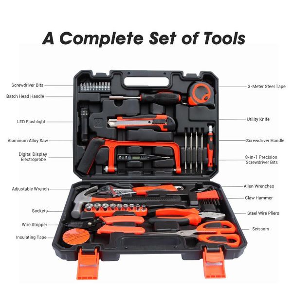 professional hand tool sets 45 pcs general maintenance hardware set home toolbox household repair tools for apartment garage dorm office
professional hand tool sets 45 pcs general maintenance hardware set home toolbox household repair tools for apartment garage dorm office