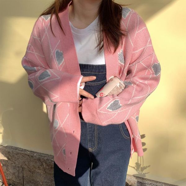 women's knits & tees lazy wind loose knit jacket women autumn korean version of diamond love wild thick sweater cardigan top, White
women's knits & tees lazy wind loose knit jacket women autumn korean version of diamond love wild thick sweater cardigan top, White