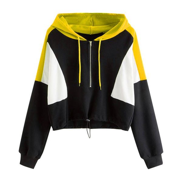 women's hoodies & sweatshirts spring autumn women plus size fashion casual loose short style patchwork zipper hooded sweatshirt for out, Black
women's hoodies & sweatshirts spring autumn women plus size fashion casual loose short style patchwork zipper hooded sweatshirt for out, Black