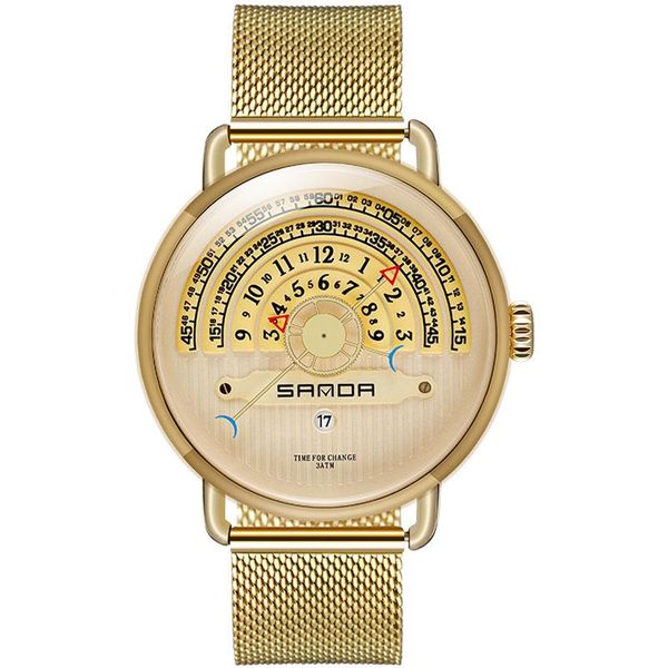 wristwatches creative dial watch men watches gold steel mesh band auto date waterproof male wristwatch men's clock cool man mens reloj, Slivery;brown
wristwatches creative dial watch men watches gold steel mesh band auto date waterproof male wristwatch men's clock cool man mens reloj, Slivery;brown