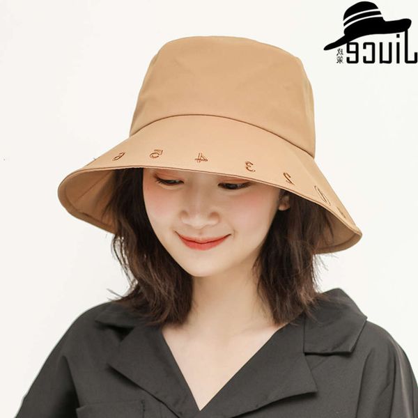 sun hat korean digital embroidery fashion women's summer sunshade fisherman's pure cotton cloth hat, Blue;gray 
sun hat korean digital embroidery fashion women's summer sunshade fisherman's pure cotton cloth hat, Blue;gray