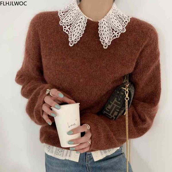 women's sweaters japan style korea chic fashion women long sleeve solic casual loose knitted pullovers winter n1150 oqua, White;black
women's sweaters japan style korea chic fashion women long sleeve solic casual loose knitted pullovers winter n1150 oqua, White;black