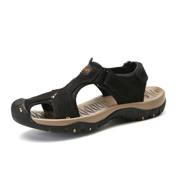 sandals genuine leather men's summer shoes men fashion casual outdoor beach slippers size 38-45, Black
sandals genuine leather men's summer shoes men fashion casual outdoor beach slippers size 38-45, Black