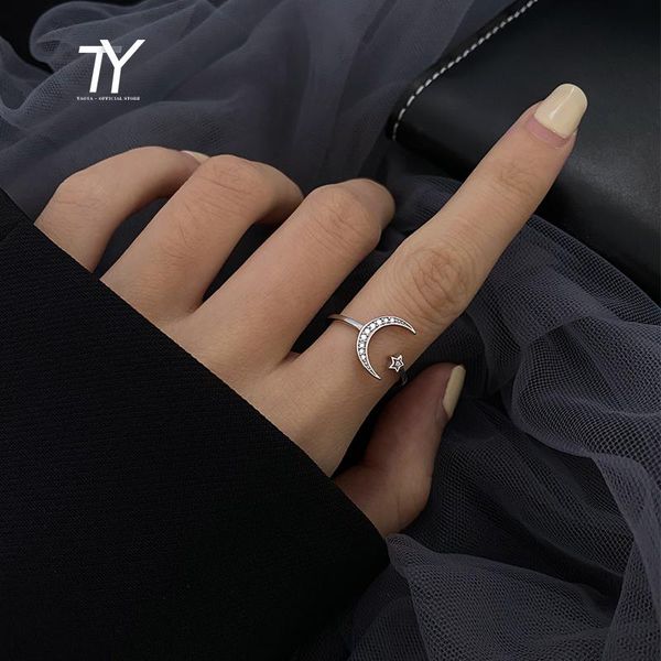 star moon shape open ring for woman fashion korean jewelry luxury girl's finger accessories unusual wedding rings cluster, Golden;silver
star moon shape open ring for woman fashion korean jewelry luxury girl's finger accessories unusual wedding rings cluster, Golden;silver