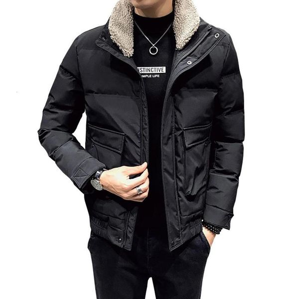 men's down & lamb han edition slim fit fashion handsome male g cotton padded / winter jacket parkas warm coat 3j4r, Black
men's down & lamb han edition slim fit fashion handsome male g cotton padded / winter jacket parkas warm coat 3j4r, Black