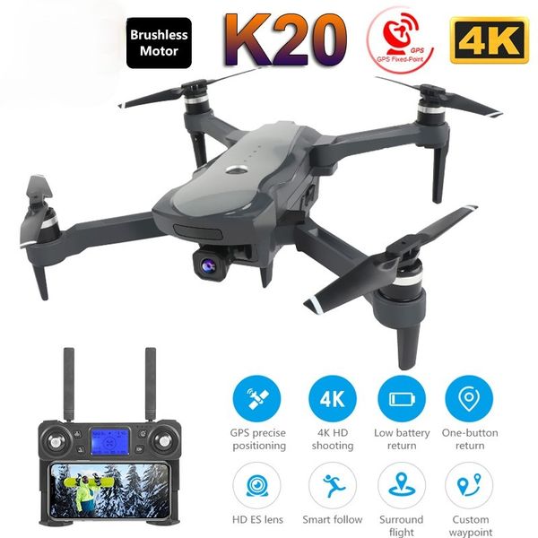 2019 k20 drone with 4k camera dual gps one-key return headless mode follow me circle fly rc drones toys
2019 k20 drone with 4k camera dual gps one-key return headless mode follow me circle fly rc drones toys