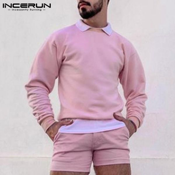 men's tracksuits incerun 2021 men sets solid color o neck long sleeve sweatshirts & shorts two pieces workout streetwear casual suits s, Gray
men's tracksuits incerun 2021 men sets solid color o neck long sleeve sweatshirts & shorts two pieces workout streetwear casual suits s, Gray