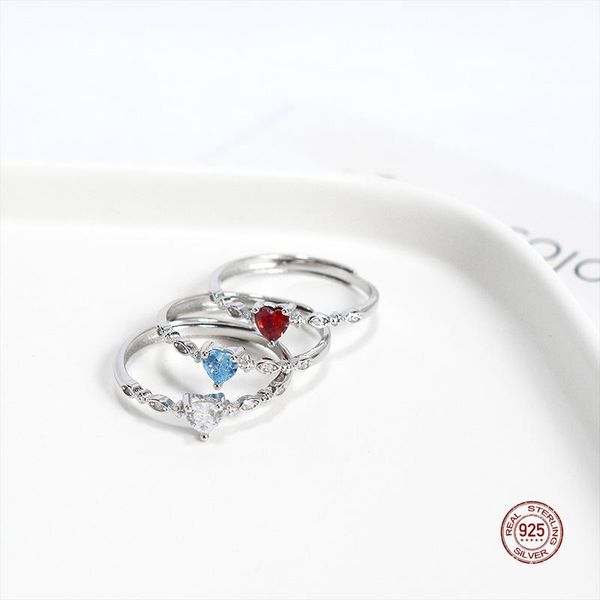 cluster rings lko 925 sterling silver love heart color zircon diamond ring for bride engagement wedding romantic jewelry adjustable, Golden;silver
cluster rings lko 925 sterling silver love heart color zircon diamond ring for bride engagement wedding romantic jewelry adjustable, Golden;silver