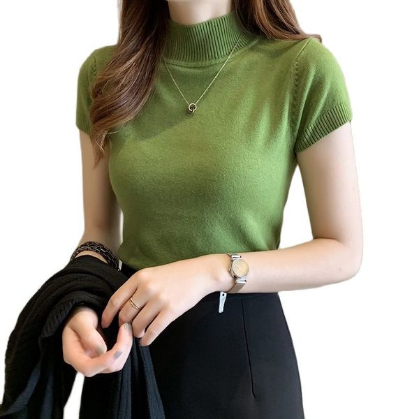 women's t-shirt female shirt medium turtleneck , mesh with short and thin sleeve for spring autumn y5jo, White
women's t-shirt female shirt medium turtleneck , mesh with short and thin sleeve for spring autumn y5jo, White