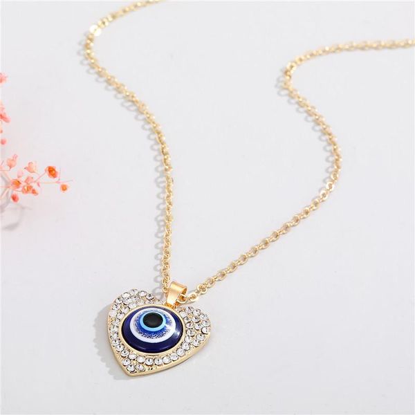 ethnic evil eye pendant necklace luxury rhinestone cute heart turkey for women wedding party lucky jewelry necklaces, Silver
ethnic evil eye pendant necklace luxury rhinestone cute heart turkey for women wedding party lucky jewelry necklaces, Silver