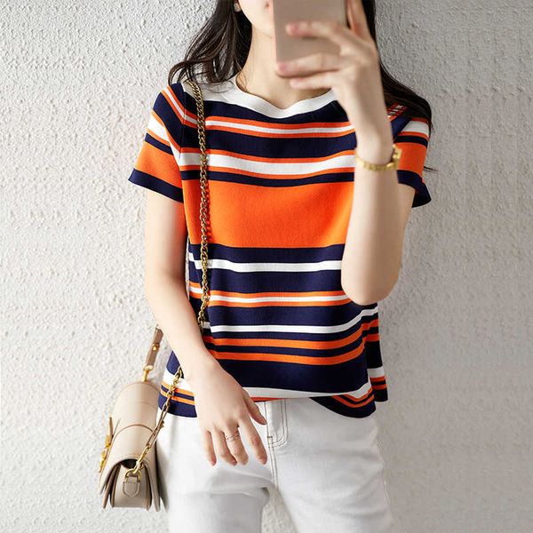 oversize striped casual sweater pullovers women female short sleeve o neck basic chic summer sweater knit loose tshirt 210604, White;black
oversize striped casual sweater pullovers women female short sleeve o neck basic chic summer sweater knit loose tshirt 210604, White;black