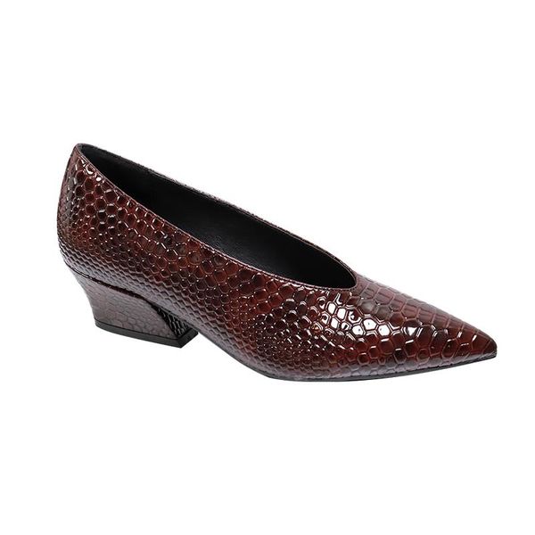 dress shoes small size high heel grandma patent leather pointed v mouth fashion wine red serpentine high-heeled work, Black
dress shoes small size high heel grandma patent leather pointed v mouth fashion wine red serpentine high-heeled work, Black