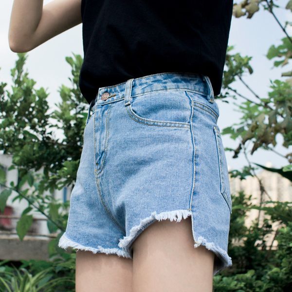 fashion a pair of jeans design style a-line pants with short front and long back, summer high waist aa shorts, female 0.2kg, Blue
fashion a pair of jeans design style a-line pants with short front and long back, summer high waist aa shorts, female 0.2kg, Blue