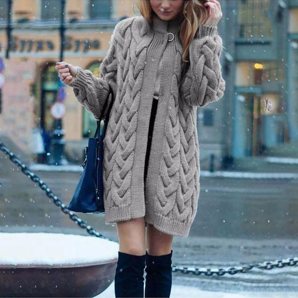 women's jackets ladies sweater coat casual solid color cable flower cardigan loose long knit women mujer vintage fashion, Black;brown
women's jackets ladies sweater coat casual solid color cable flower cardigan loose long knit women mujer vintage fashion, Black;brown