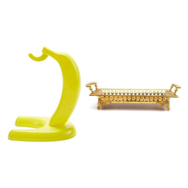 pcs plastic banana hanger floor type fruit holder rack & 1 european delicate plate, luxury gold tray kitchen storage organization
pcs plastic banana hanger floor type fruit holder rack & 1 european delicate plate, luxury gold tray kitchen storage organization