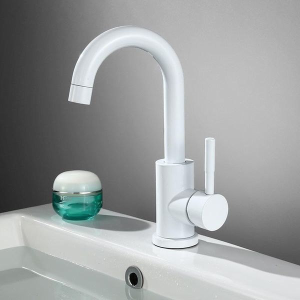 bathroom sink faucets matte black/white modern basin deck mounted faucet single lever handle 304 stainless steel and cold mixer tap
bathroom sink faucets matte black/white modern basin deck mounted faucet single lever handle 304 stainless steel and cold mixer tap