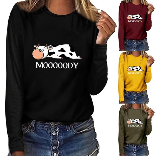 women's t-shirt cow print casual long sleeve women printed sweatshirt pullover shirts blouse, White
women's t-shirt cow print casual long sleeve women printed sweatshirt pullover shirts blouse, White