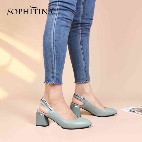 sophitina pumps woman slingbacks genuine leather pointed toe solid shallow elastic high square heel office lady shoes pc648 210513, Black
sophitina pumps woman slingbacks genuine leather pointed toe solid shallow elastic high square heel office lady shoes pc648 210513, Black