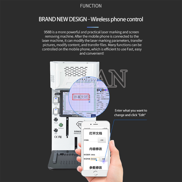 cell phone repairing tools tbk 958b version laser separation machine for ip 6-11pro max back cover glass removing engraving
cell phone repairing tools tbk 958b version laser separation machine for ip 6-11pro max back cover glass removing engraving