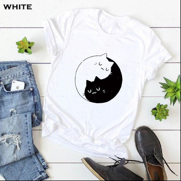 yin womens t shirts yang cats print shirt women short sleeve o neck loose summer tee camisetas, White
yin womens t shirts yang cats print shirt women short sleeve o neck loose summer tee camisetas, White