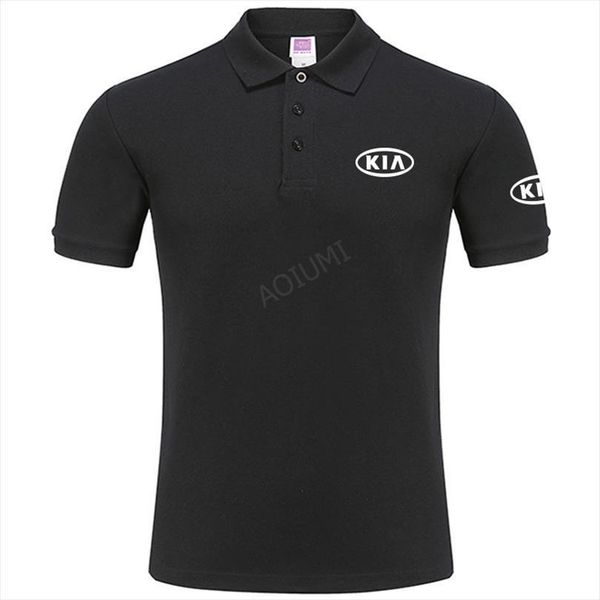 summer short sleeve kia mens polo shirt solid colour casual cotton clothes, White;black
summer short sleeve kia mens polo shirt solid colour casual cotton clothes, White;black