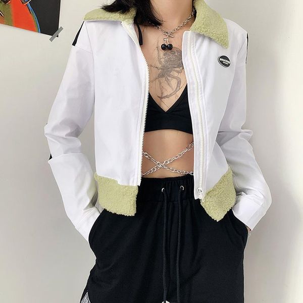 women's casual coat 2021 autumn and winter short lamb cashmere lapel jacket women long-sleeved cloth jackets, Black;brown
women's casual coat 2021 autumn and winter short lamb cashmere lapel jacket women long-sleeved cloth jackets, Black;brown