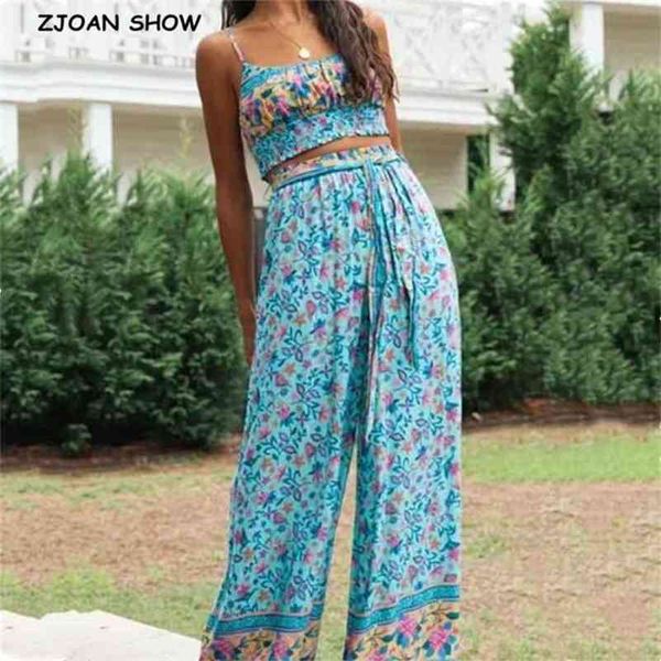 bohemia crop elastic hem floral print bra tank women tie bow sashes wide leg pants ruched camis 2 pieces set 210429, White
bohemia crop elastic hem floral print bra tank women tie bow sashes wide leg pants ruched camis 2 pieces set 210429, White