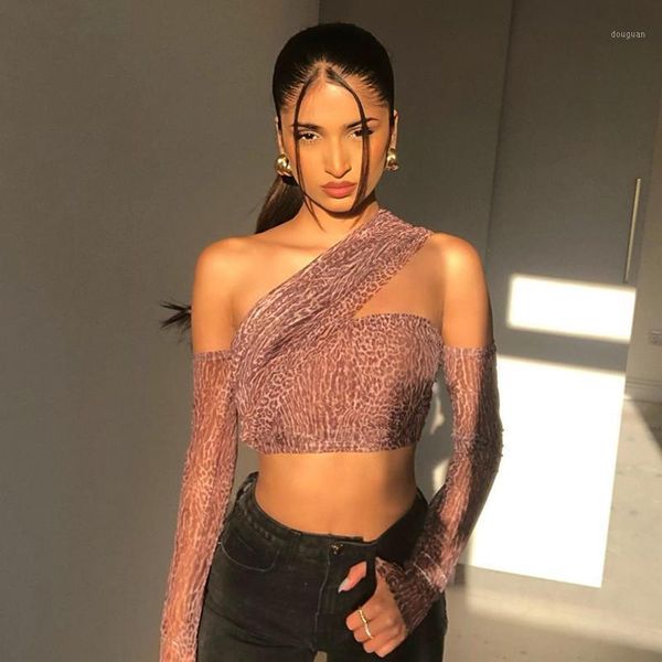 women's t-shirt leopard print hollow out crop 2021 vintage cross backless long sleeve t-shirts summer one shoulder tees, White
women's t-shirt leopard print hollow out crop 2021 vintage cross backless long sleeve t-shirts summer one shoulder tees, White