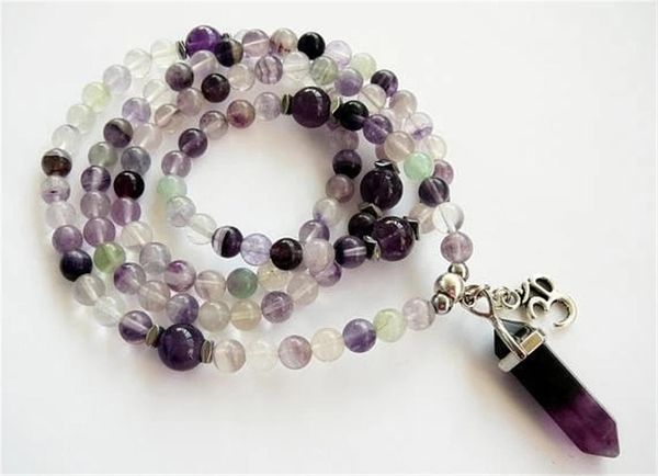 pendant necklaces rainbow fluorite and obsidian beaded mala meditation yoga energy 108 beads om charm gift jewelry, Silver
pendant necklaces rainbow fluorite and obsidian beaded mala meditation yoga energy 108 beads om charm gift jewelry, Silver