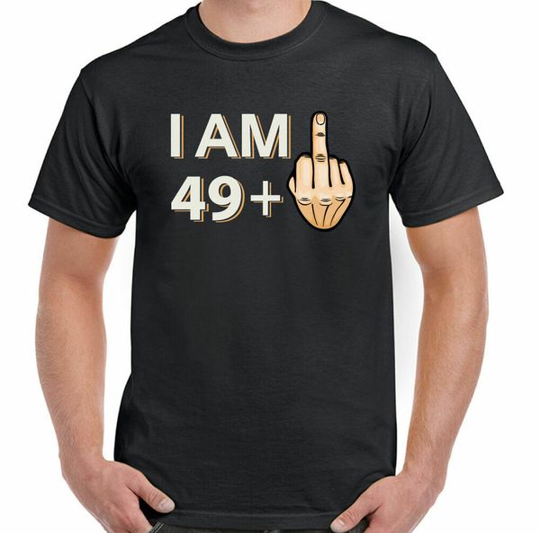 50th birthday 49+1 mens funny offensive joke gift medium, White;black
