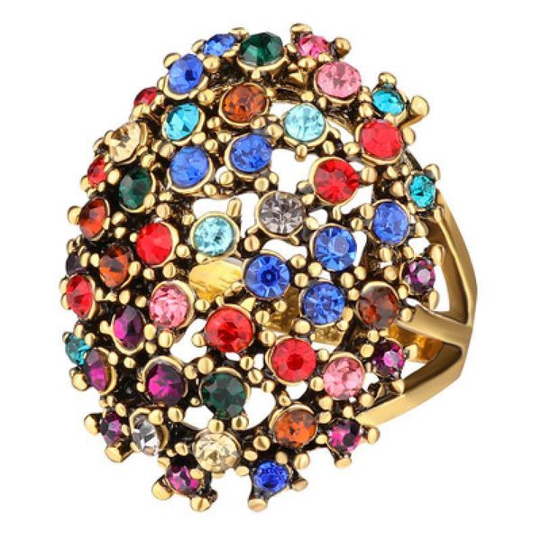 cluster rings vintage bohemian ring jewelry fashion big colored crystal gold love engagement wedding for women accessories, Golden;silver
cluster rings vintage bohemian ring jewelry fashion big colored crystal gold love engagement wedding for women accessories, Golden;silver
