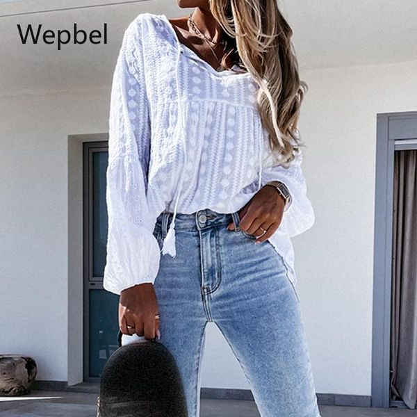 women's blouses & shirts wepbel loose tied casual women summer white lantern sleeve lace up v-neck solid color tshirts
women's blouses & shirts wepbel loose tied casual women summer white lantern sleeve lace up v-neck solid color tshirts