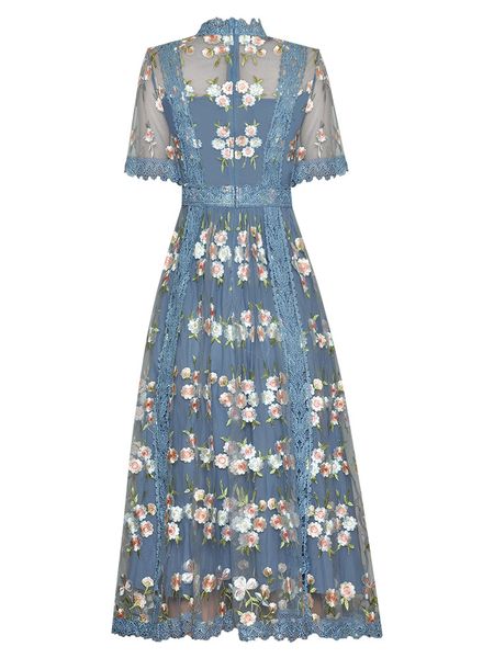 casual dresses mesh embroidery floral lace slim elegant summer women's short sleeve ruched sweet female clothes f8q6, Black;gray
casual dresses mesh embroidery floral lace slim elegant summer women's short sleeve ruched sweet female clothes f8q6, Black;gray