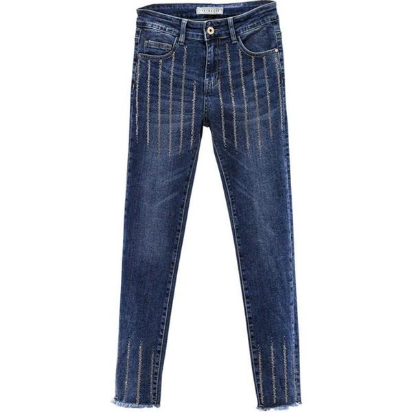 women's jeans vertical lines painted women high waist pencil pants mujer fashion plus size ankle length denim s1659, Blue
women's jeans vertical lines painted women high waist pencil pants mujer fashion plus size ankle length denim s1659, Blue