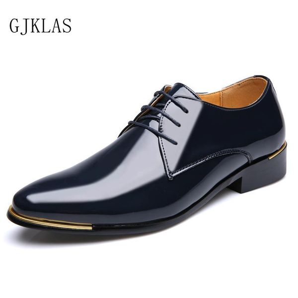 dress shoes patent leather men formal shoe oxford wedding party for size 38-48 office wear fashion elegant, Black
dress shoes patent leather men formal shoe oxford wedding party for size 38-48 office wear fashion elegant, Black