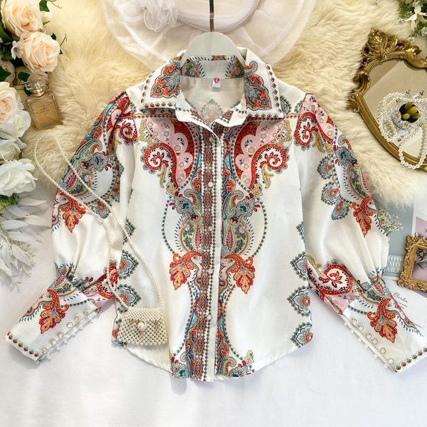 women fashion casual blouses office lady blouse shirts vintage loose shirt female blusas women's &, White
women fashion casual blouses office lady blouse shirts vintage loose shirt female blusas women's &, White