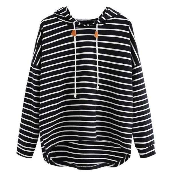 autumn and winter women's fashion casual polyester sudaderas striped long-sleeved hooded large size f04* hoodies & sweatshirts, Black
autumn and winter women's fashion casual polyester sudaderas striped long-sleeved hooded large size f04* hoodies & sweatshirts, Black