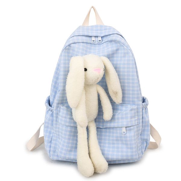 backpack cute cartoon rabbit nylon plaid high school students bag female junior fashion
backpack cute cartoon rabbit nylon plaid high school students bag female junior fashion
