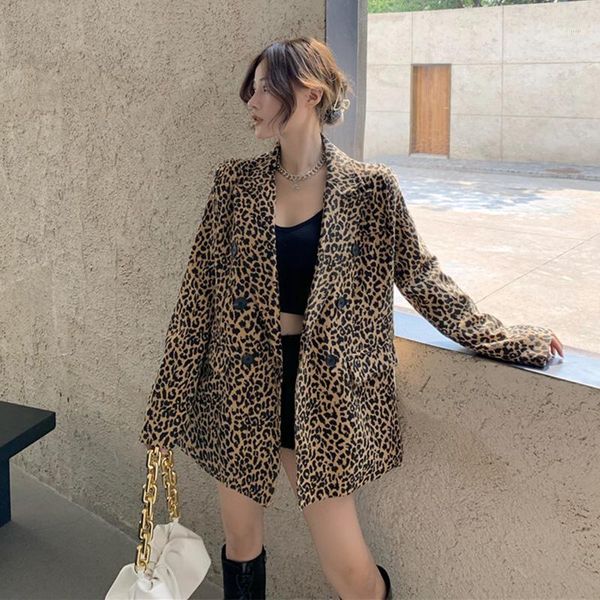 suit net red coat female ins super fire 2021 leopard print long sleeve loose show thin medium tide1, White;black
suit net red coat female ins super fire 2021 leopard print long sleeve loose show thin medium tide1, White;black
