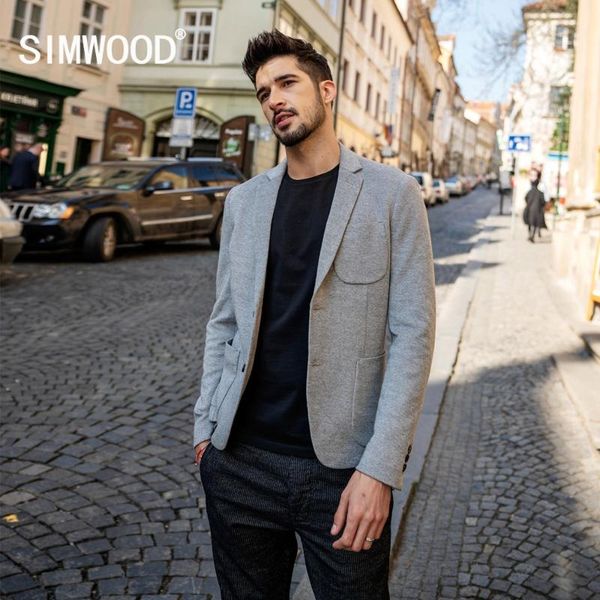 men's suits & blazers simwood 2021 smart men fashion suit casual slim fit blazer masculino brand jackets for 180352, White;black
men's suits & blazers simwood 2021 smart men fashion suit casual slim fit blazer masculino brand jackets for 180352, White;black
