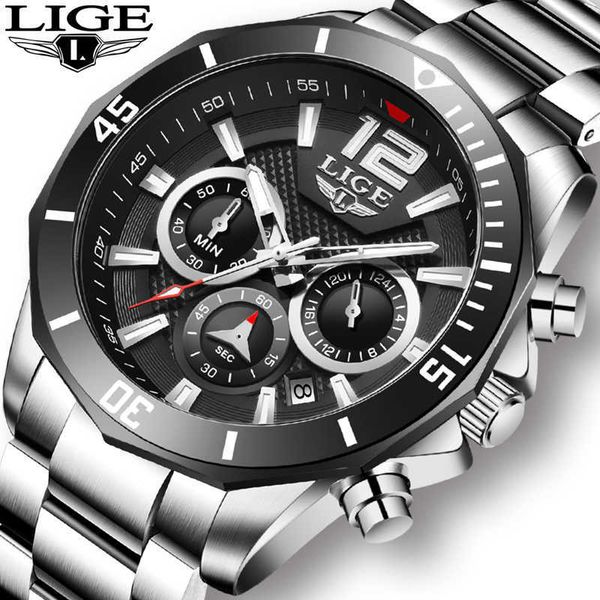 lige mens watches brand luxury fashion quartz clock male all steel watch for men date waterproof sport chronograph 210527, Slivery;brown
lige mens watches brand luxury fashion quartz clock male all steel watch for men date waterproof sport chronograph 210527, Slivery;brown